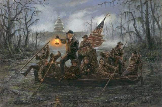 Artist’s Painting of Trump ‘Crossing the Swamp’