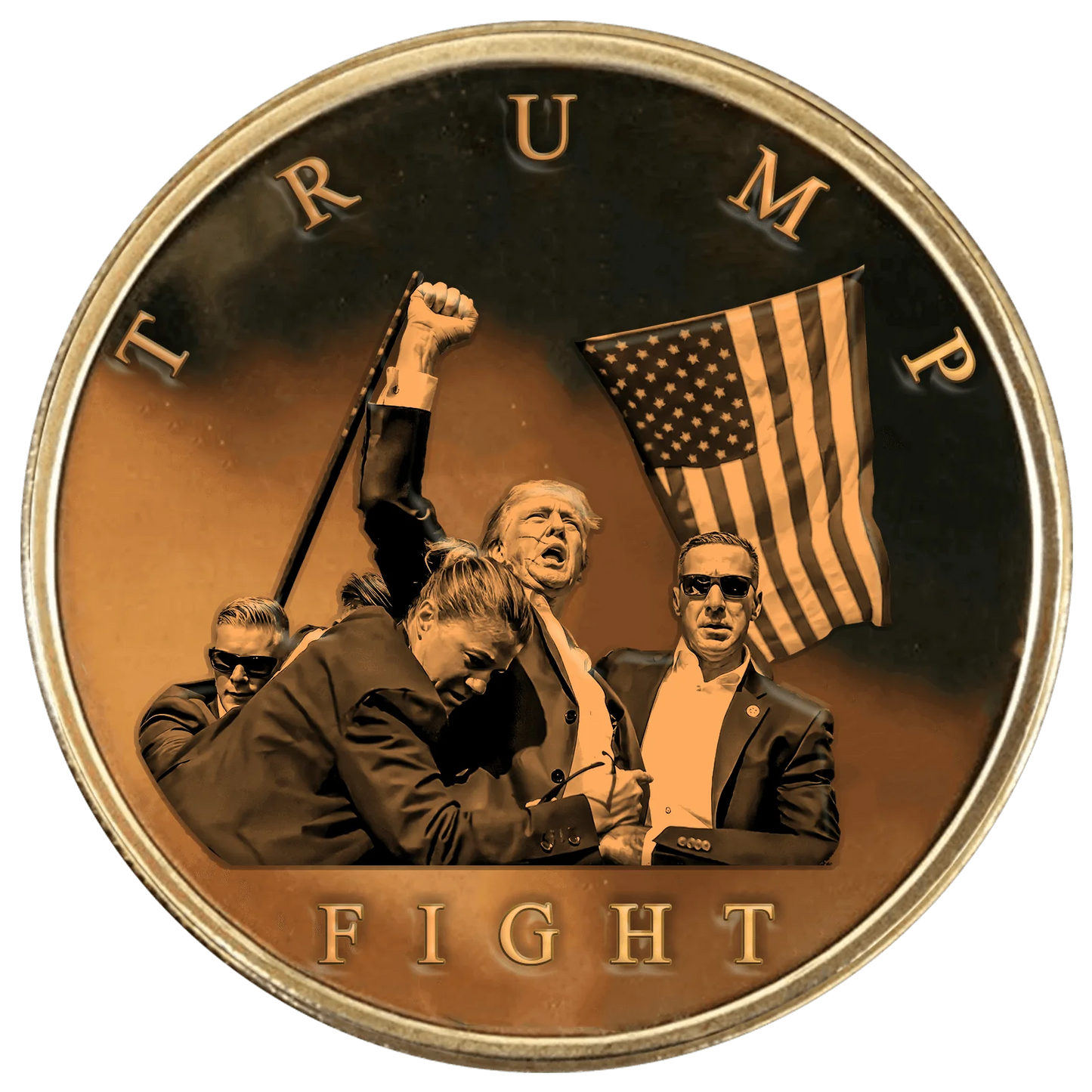 Trump Fight Gold Coin