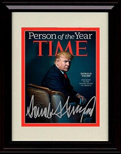 Framed Photo: Donald Trump Time Magazine Cover Autograph Replica Print