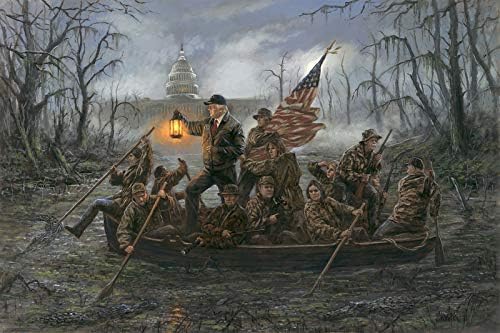 Trump "Crossing The Swamp" - Litho Print (10" x 15") (No Frame)