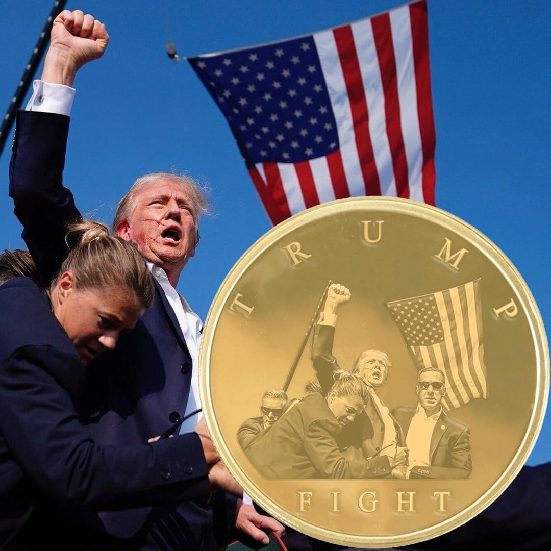 Trump Fighting for America Gold Coin | Trump Collectibles, Trump Gifts, Trump 2024, Trump Coin