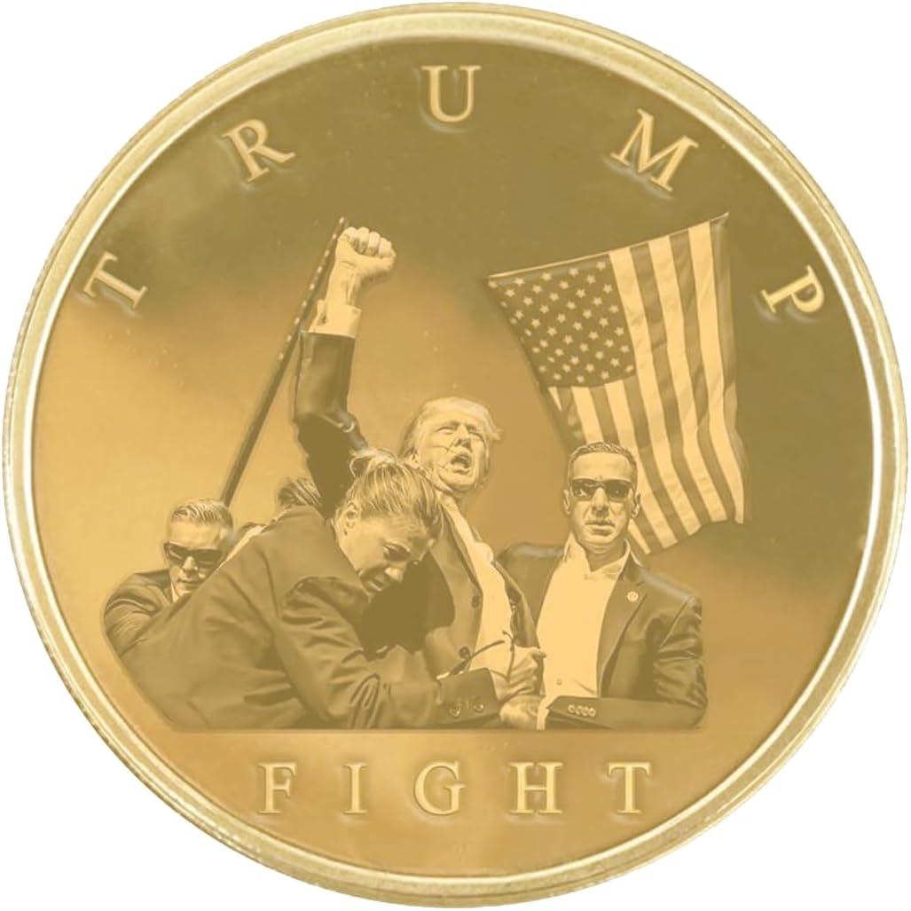 Trump Fighting for America Gold Coin | Trump Collectibles, Trump Gifts, Trump 2024, Trump Coin