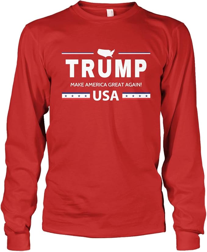 Cybertela Men's Trump Make America Great Again USA MAGA Long Sleeve T-shirt