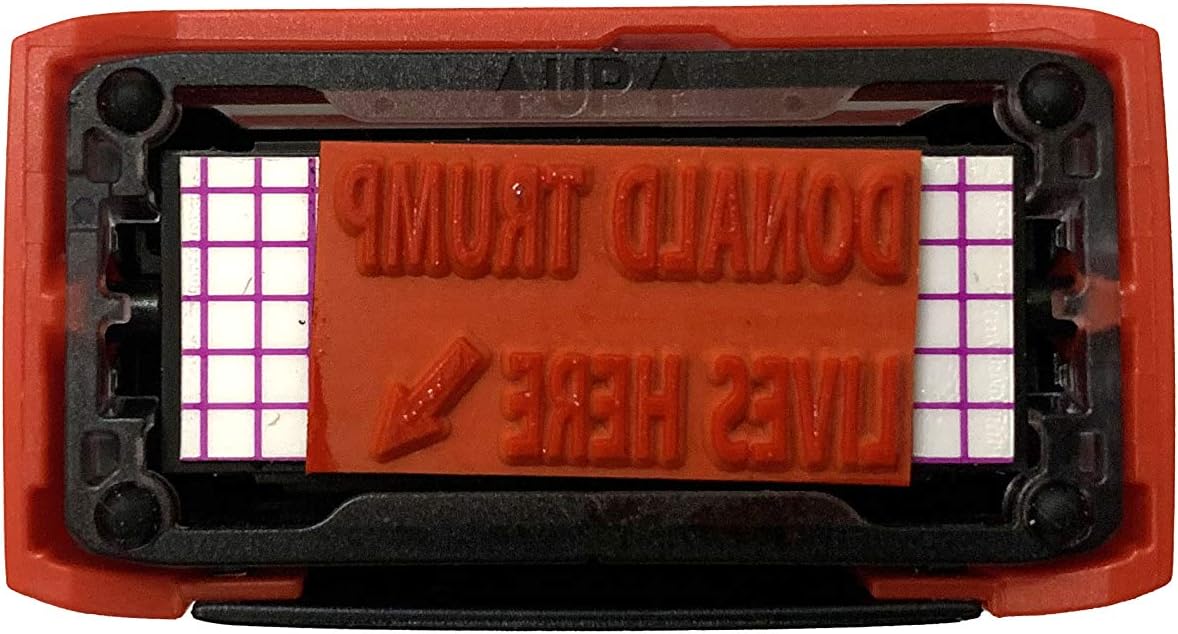 Donald Trump's House Stamp Self Inking Rubber Stamp with Red Ink and Arrow