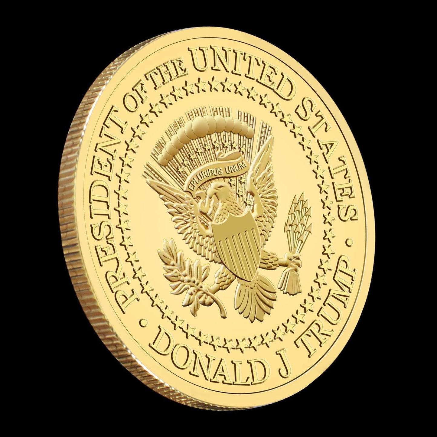 Trump Coin 2024-24kt Gold Plated Trump Fight Coin, Trump Merchandise Commemorating The Trump Shot - Ideal Collectible/Gifts for Trump Supporters,1 pc