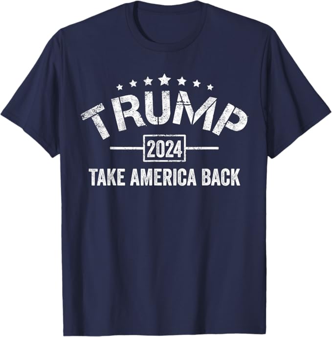 Donald Trump 2024 Take America Back 4th Of July Election T-Shirt (Man)