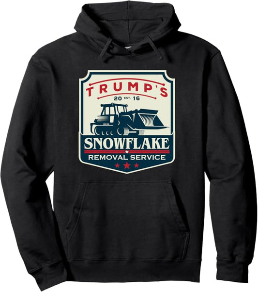 Trump's Snowflake Rmoval Service Funny Donald Trump 2024 Pullover Hoodie