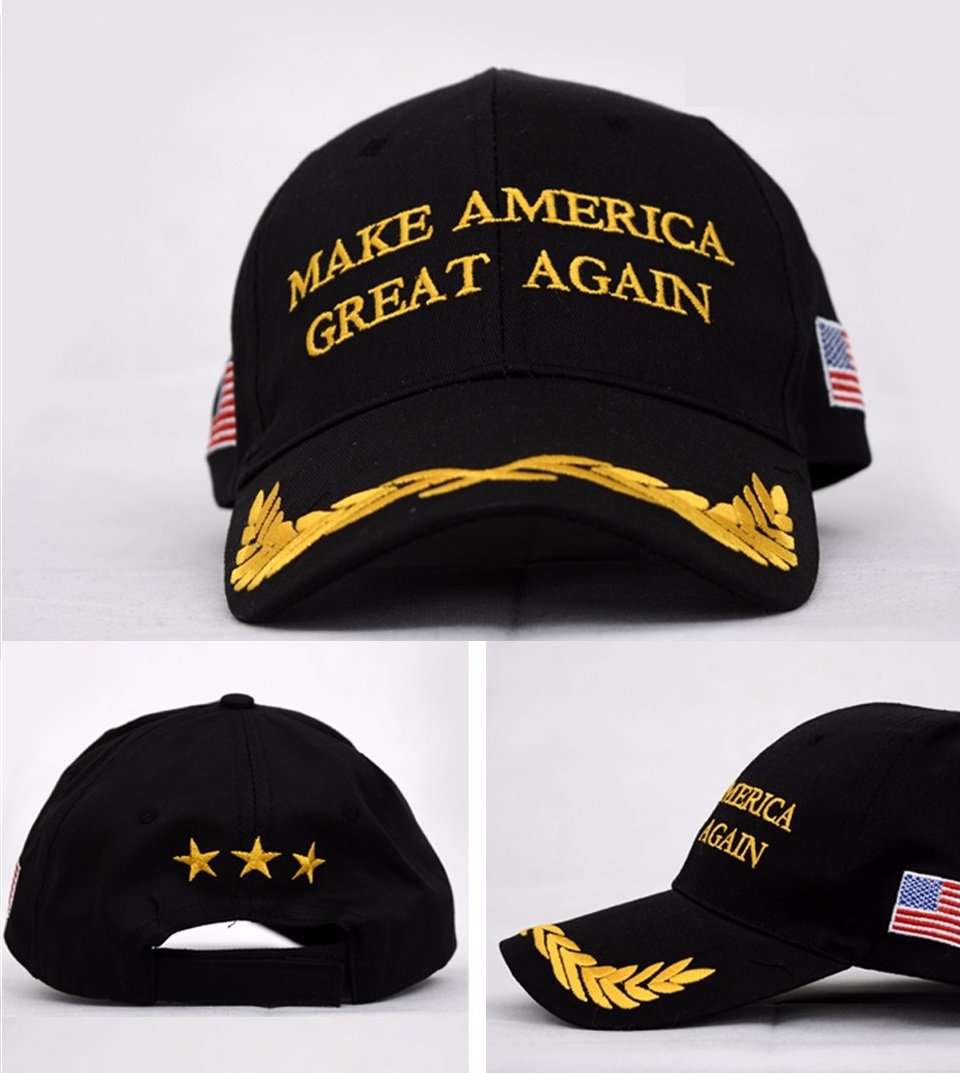 MAGA Make America Great Again Donald Trump USA Flag Baseball Cap Hat BLACK OLIVE