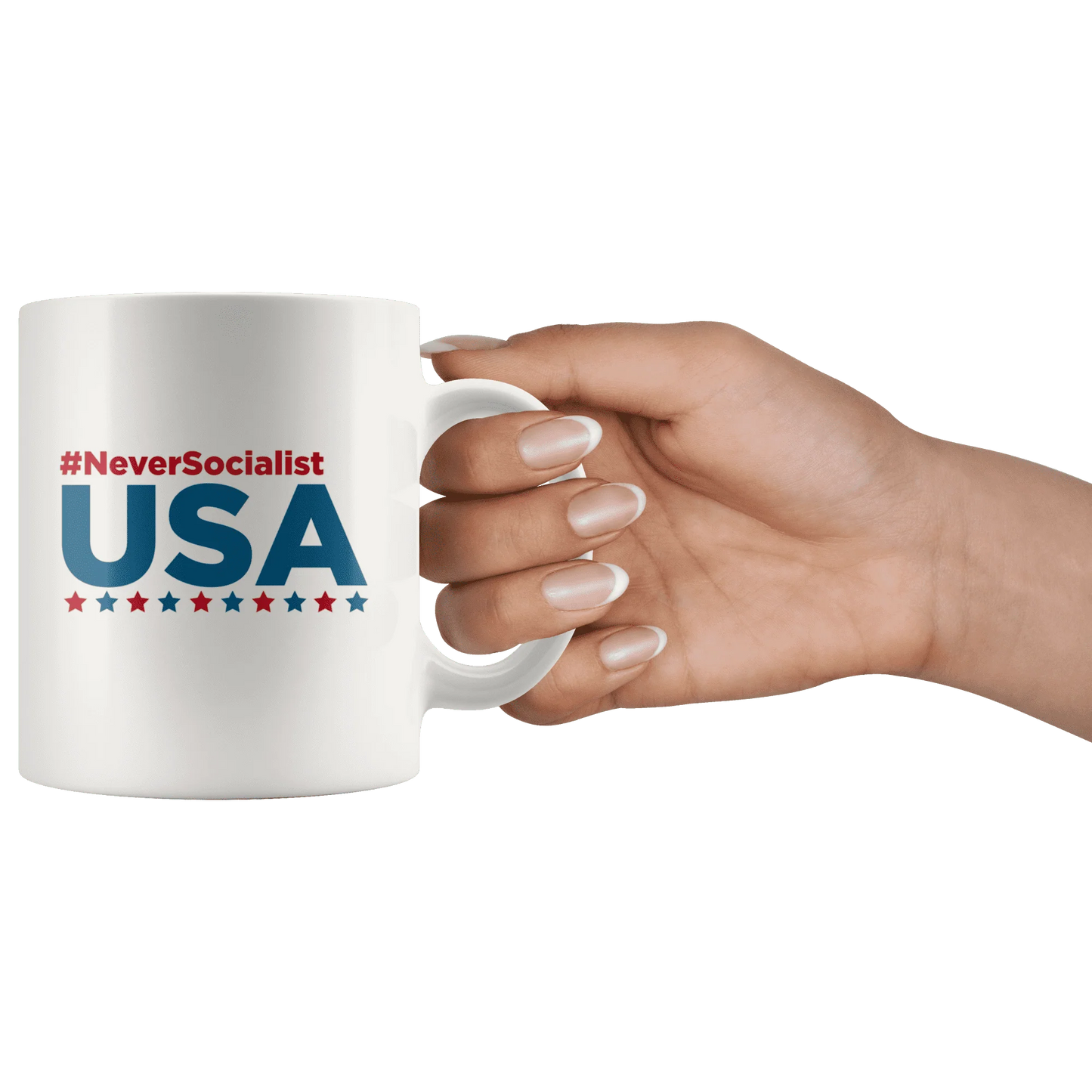 Never Socialist USA Trump MAGA Mug