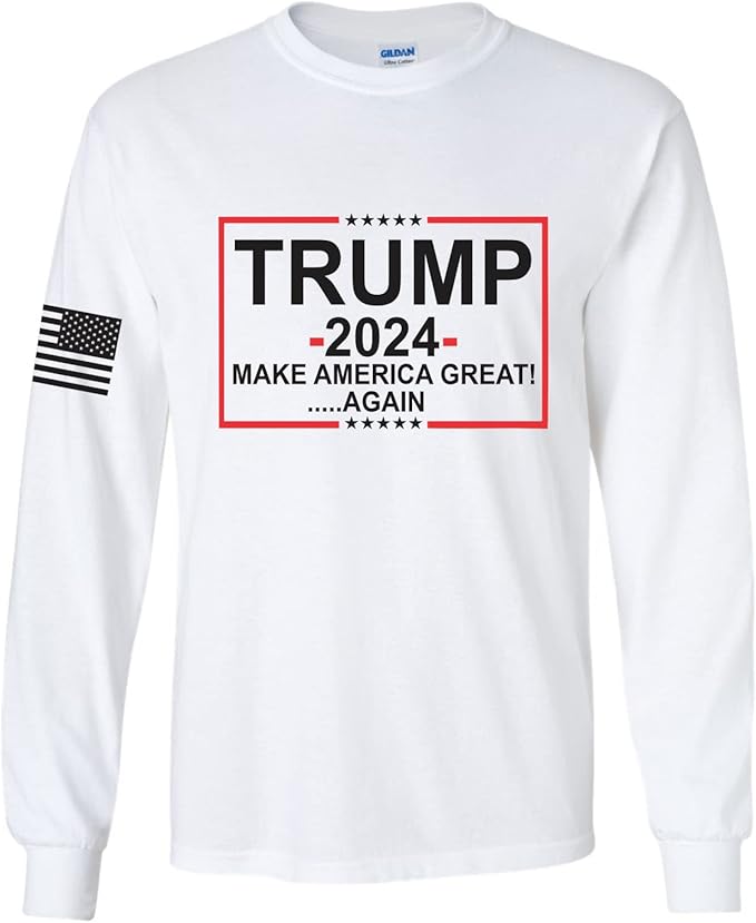 Donald Trump 2024 Make America Great Again MAGA Election The Return Long Sleeve Patriotic T-Shirt Long Tee