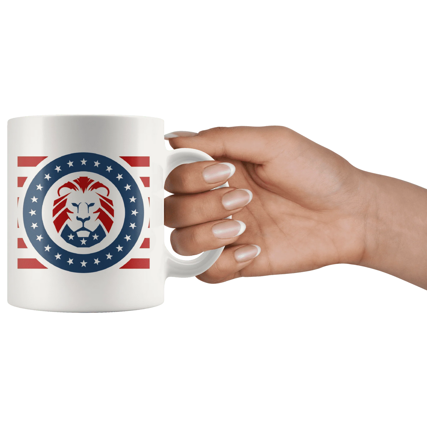Trump MAGA Lion - USA Patriotic Red, White, Blue Mug