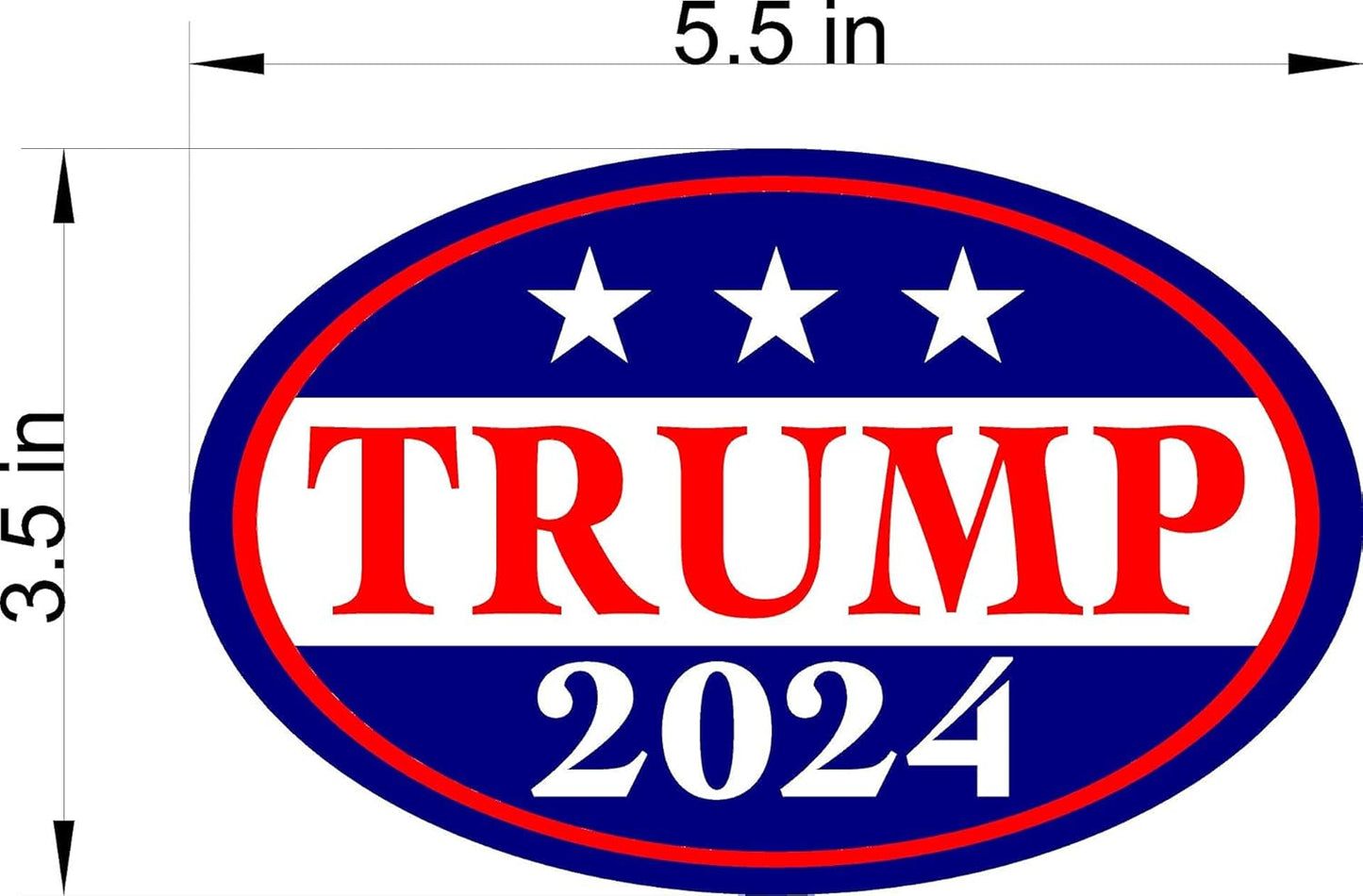 Donald Trump 2024 Magnetic Political Bumper Stickers for Cars - Political Decals for Car, Car Decals Bumper Sticker, Republican Sticker for Cars, Magnet Sticker, Car Stickers and Decals - 3.5" x 5.5"