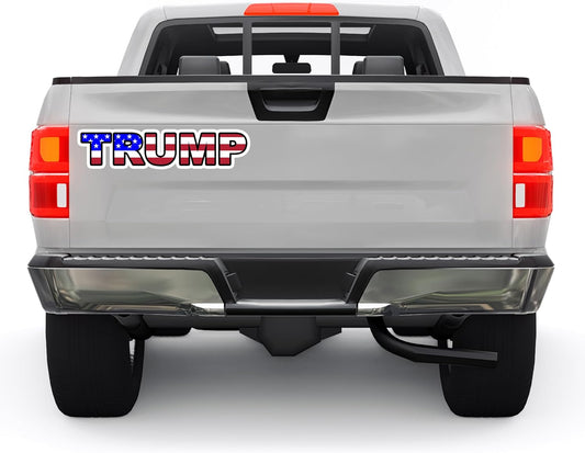 Trump American Flag Sticker - Vinyl Decal USA Stickers United States Marines Navy Patriot Republican (3" x 0.7" (3 Pack))