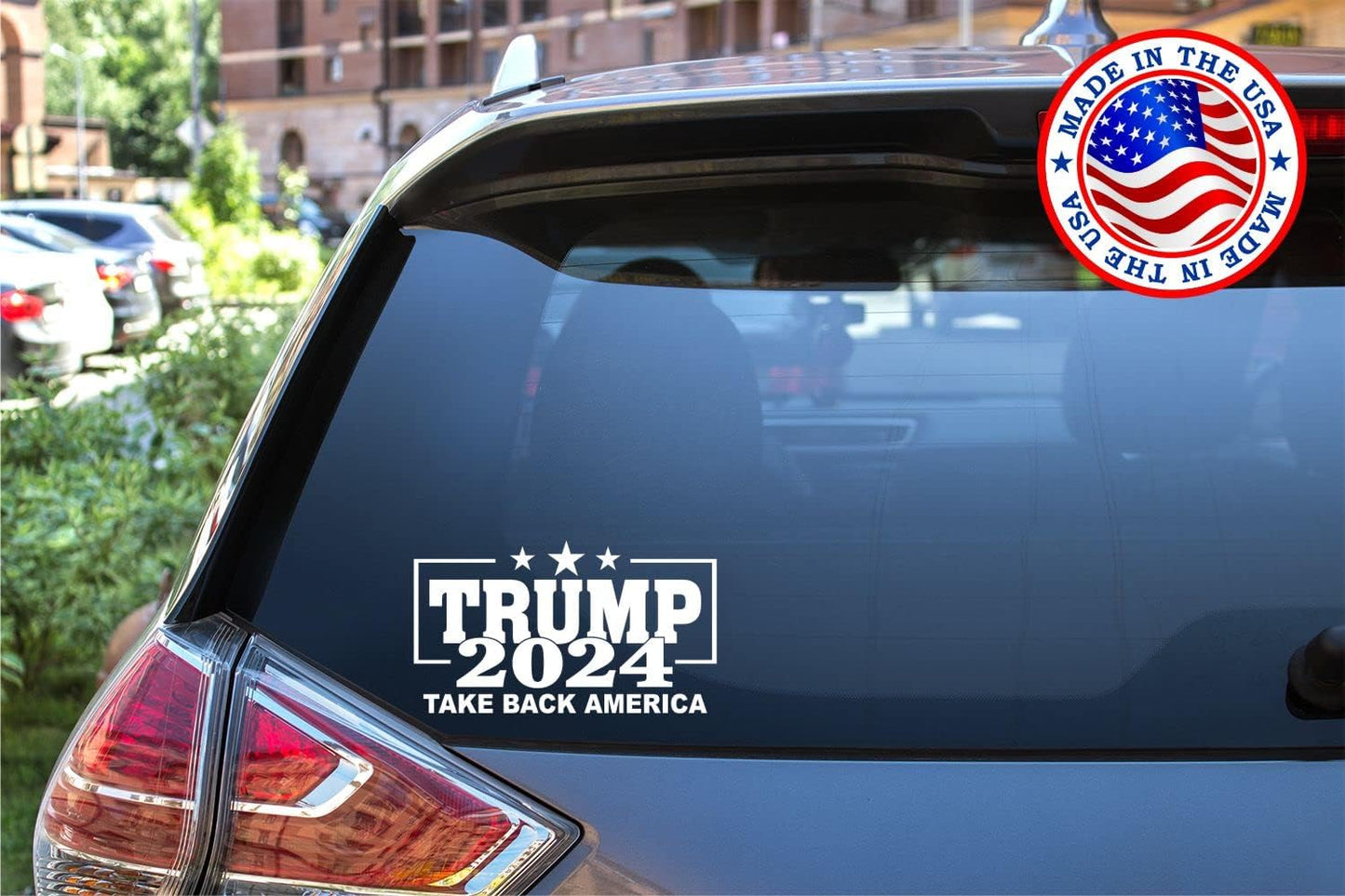Sunset Graphics & Decals Trump 2024 Take Back America Car Decal Sticker | Cars Trucks Vans Walls Laptop | White | 7.5 inches | SGD000285