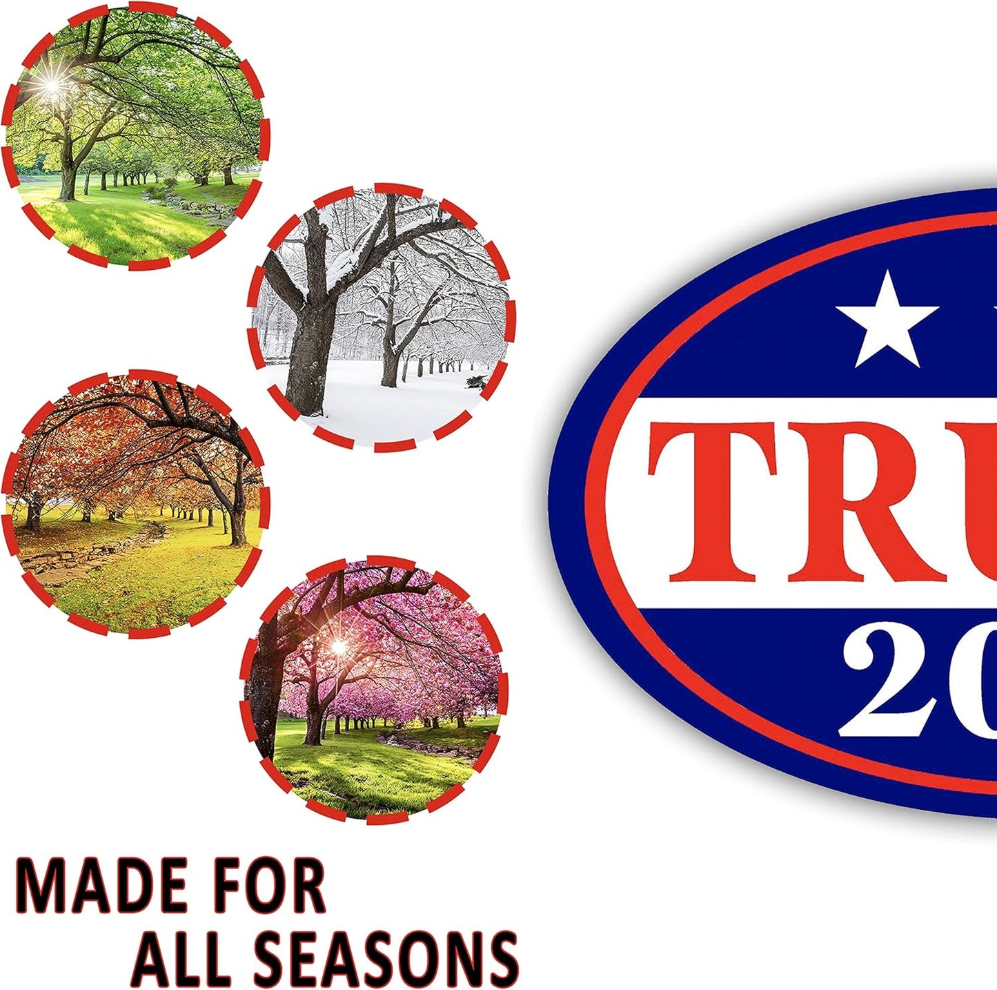 Donald Trump 2024 Magnetic Political Bumper Stickers for Cars - Political Decals for Car, Car Decals Bumper Sticker, Republican Sticker for Cars, Magnet Sticker, Car Stickers and Decals - 3.5" x 5.5"