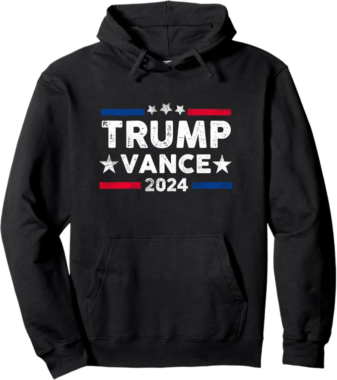 Trump Vance 2024 US Flag Vintage - Election President 2024 Pullover Hoodie
