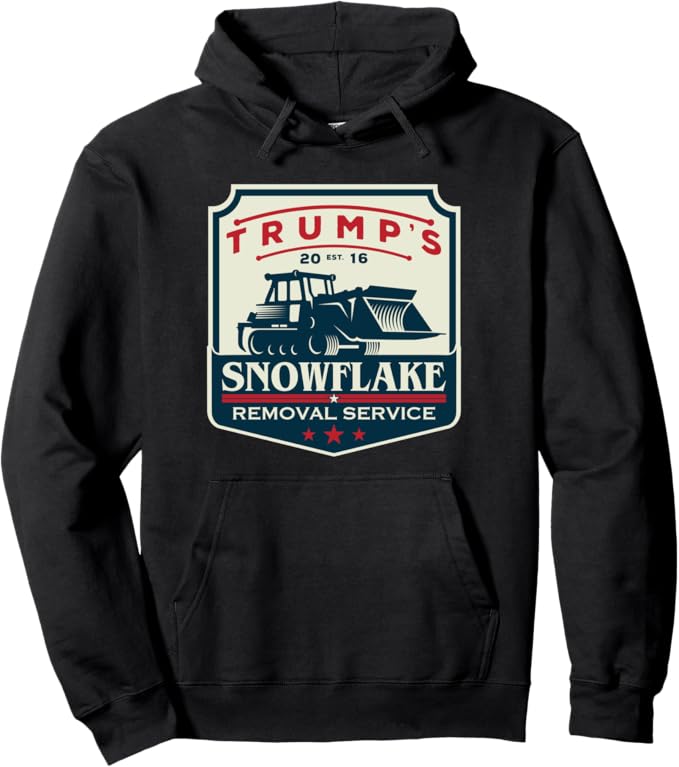 Trump's Snowflake Rmoval Service Funny Donald Trump 2024 Pullover Hoodie