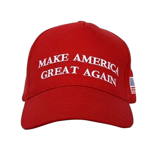 MAGA Make America Great Again Donald Trump USA Flag Baseball Cap Hat RED