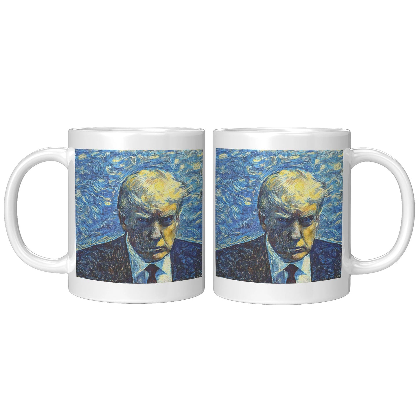 Trump Mug Shot Starry Night MAGA Mug