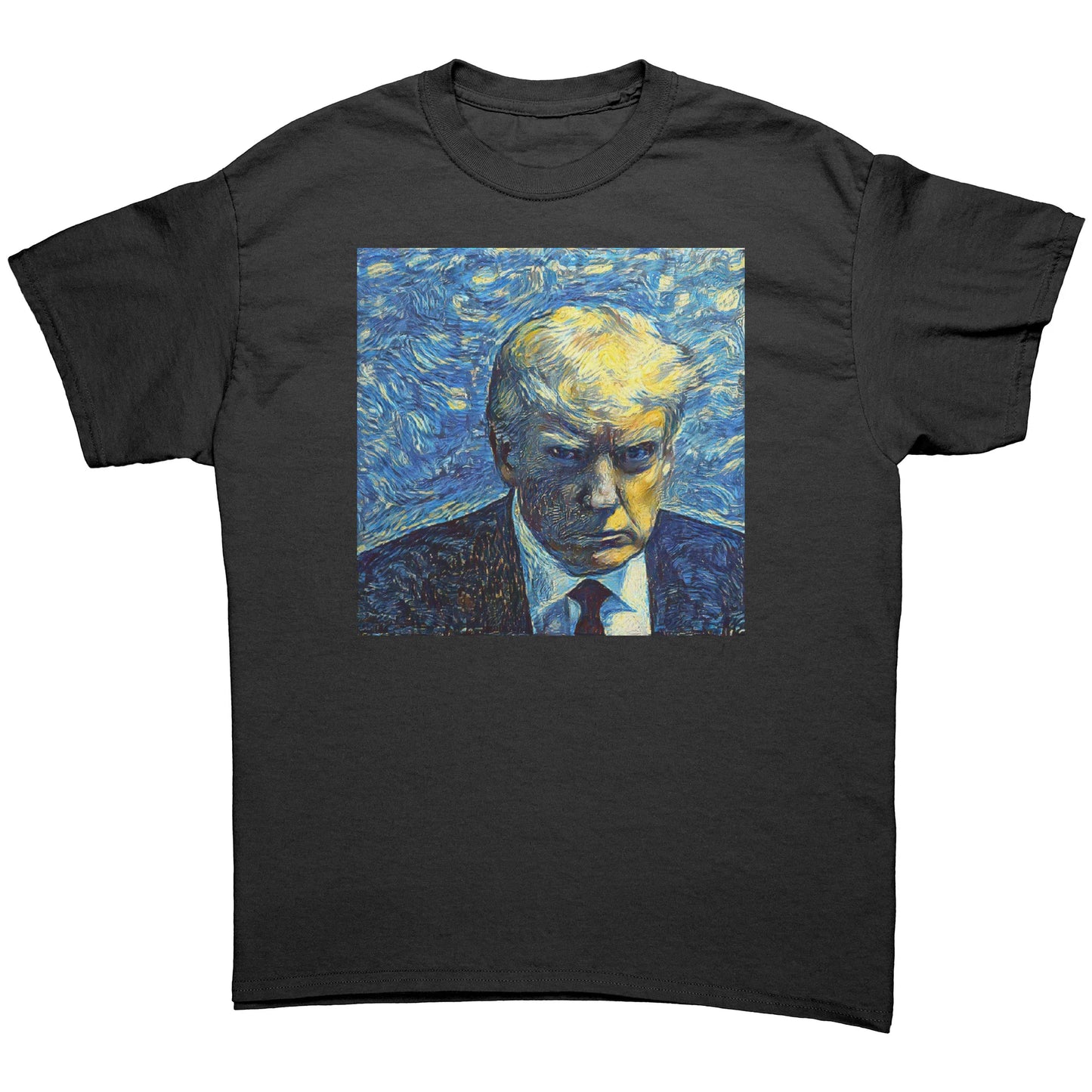 Trump Mug Shot Starry Night MAGA T-Shirt