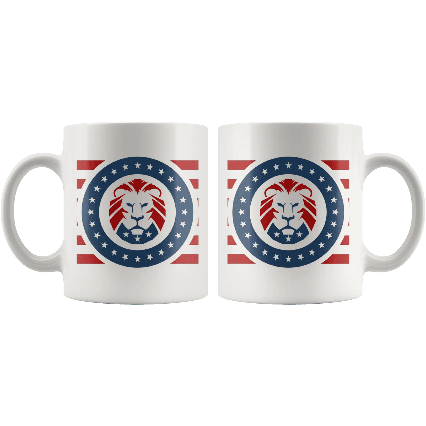 Trump MAGA Lion - USA Patriotic Red, White, Blue Mug