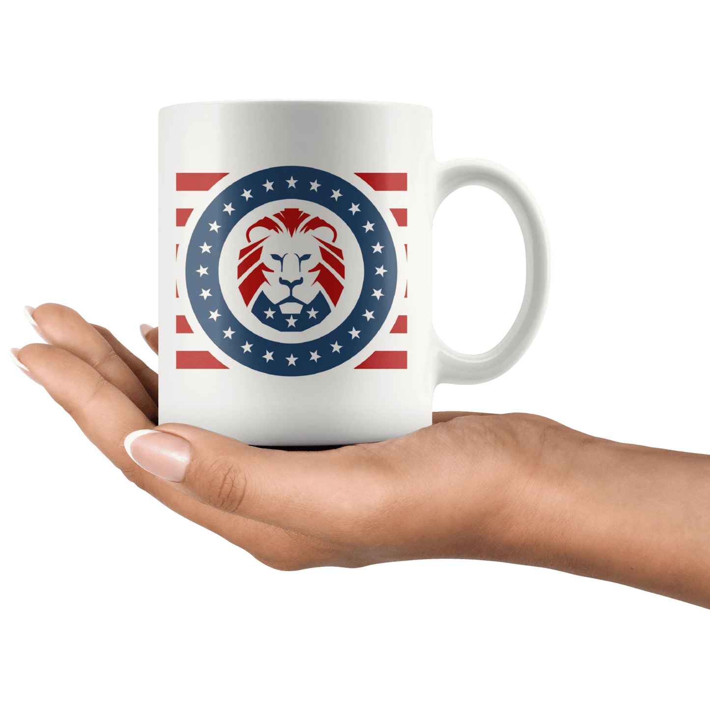 Trump MAGA Lion - USA Patriotic Red, White, Blue Mug