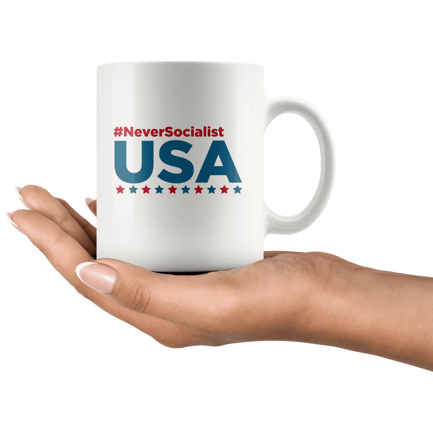 Never Socialist USA Trump MAGA Mug