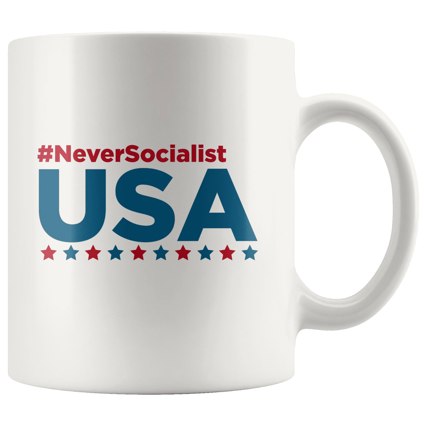 Never Socialist USA Trump MAGA Mug