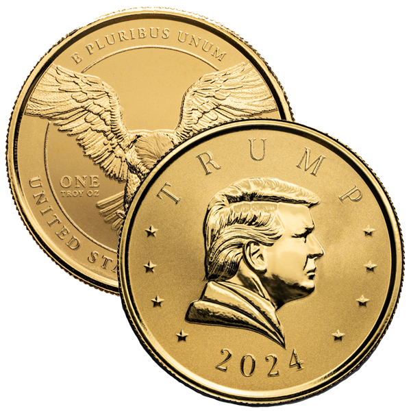 Gold Trump 2024 1 Oz Presidential Medal - .9999 Pure