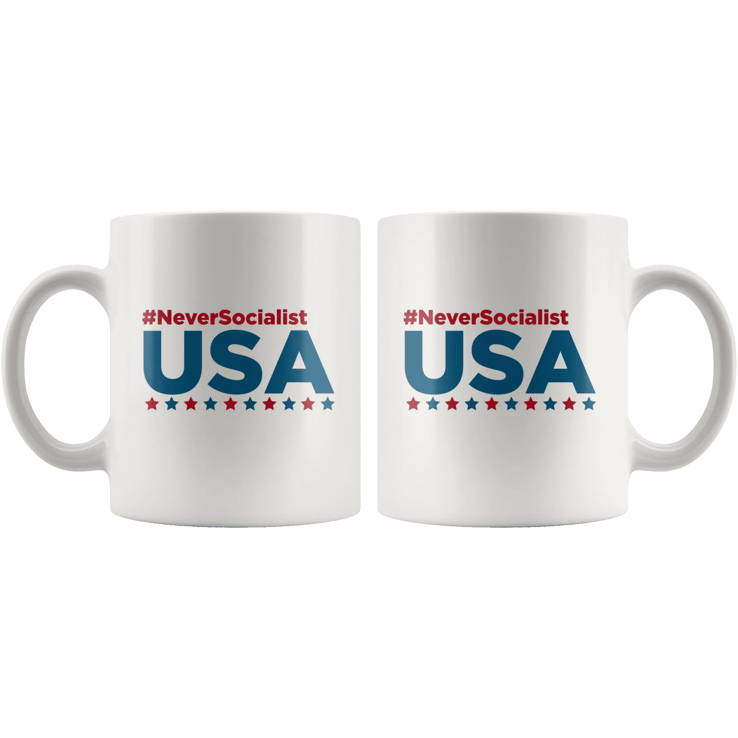 Never Socialist USA Trump MAGA Mug